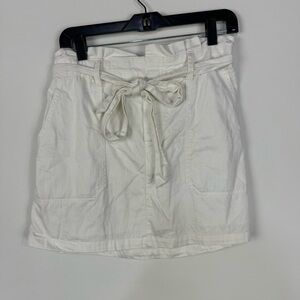 American Eagle White Denim Bow Skirt Mini Summer